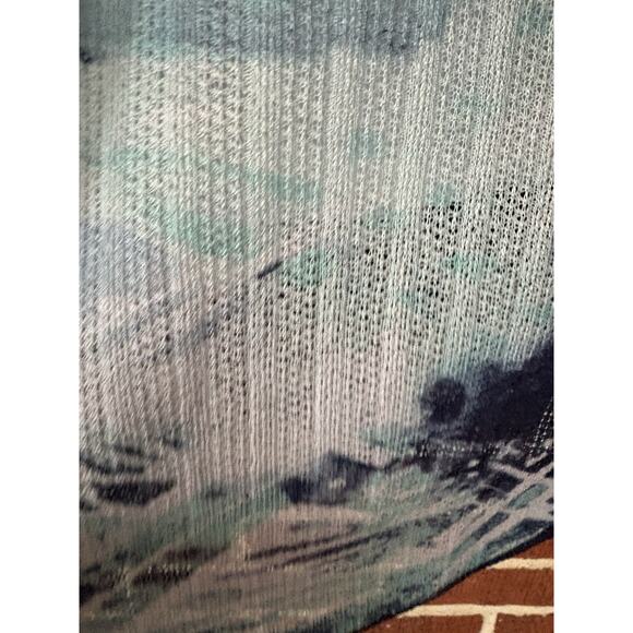 Easywear by Chico’s Blue Lined Mesh Like Tunic 3/4 Sleeves Size 3 (XL) - Picture 3 of 5